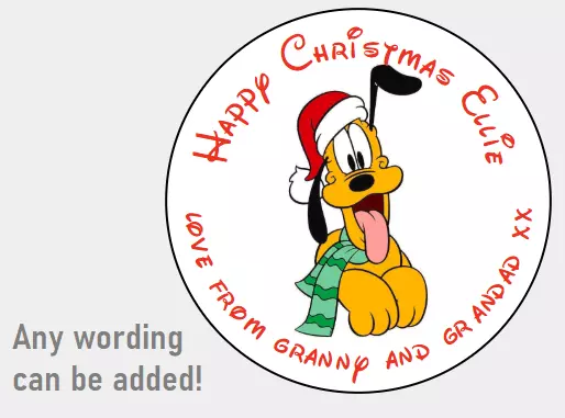 PERSONALISED STICKERS LABELS TAGS CIRCLE CHRISTMAS DISNEY MICKEY