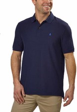 IZOD Men's Advantage Short Sleeve Polo Shirt, Peacoat Navy, Sz M