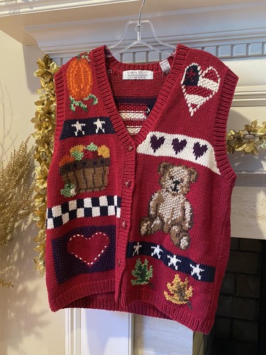 VINTAGE KAREN SCOTT KNIT SWEATER VEST 