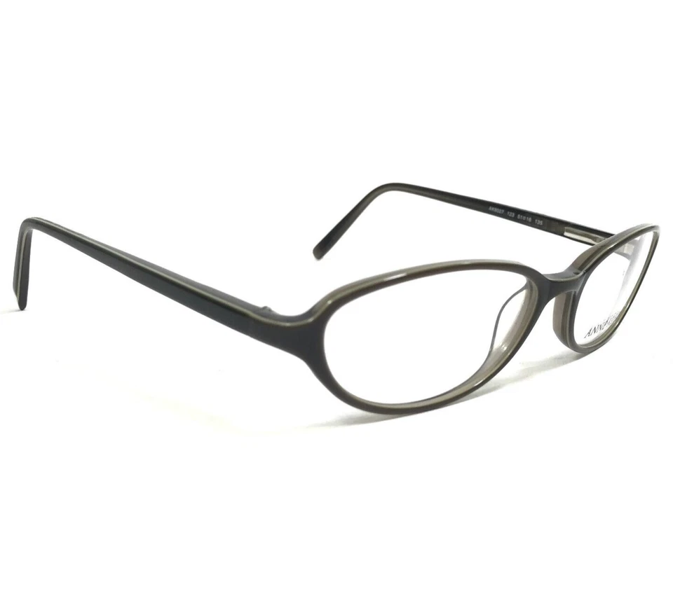 Monturas de gafas Anne Klein AK8027 123 marrón oscuro verde redondo ojo de gato 51-16-135 Foto 3 de 4