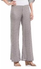 Bryn Walker Women's Oscar Wide Leg Silky Pant in Geo Print, Size Medium
