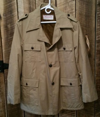 McGregor Sherpa Lined Coat button-down belted field World Travel Jacket Men 44