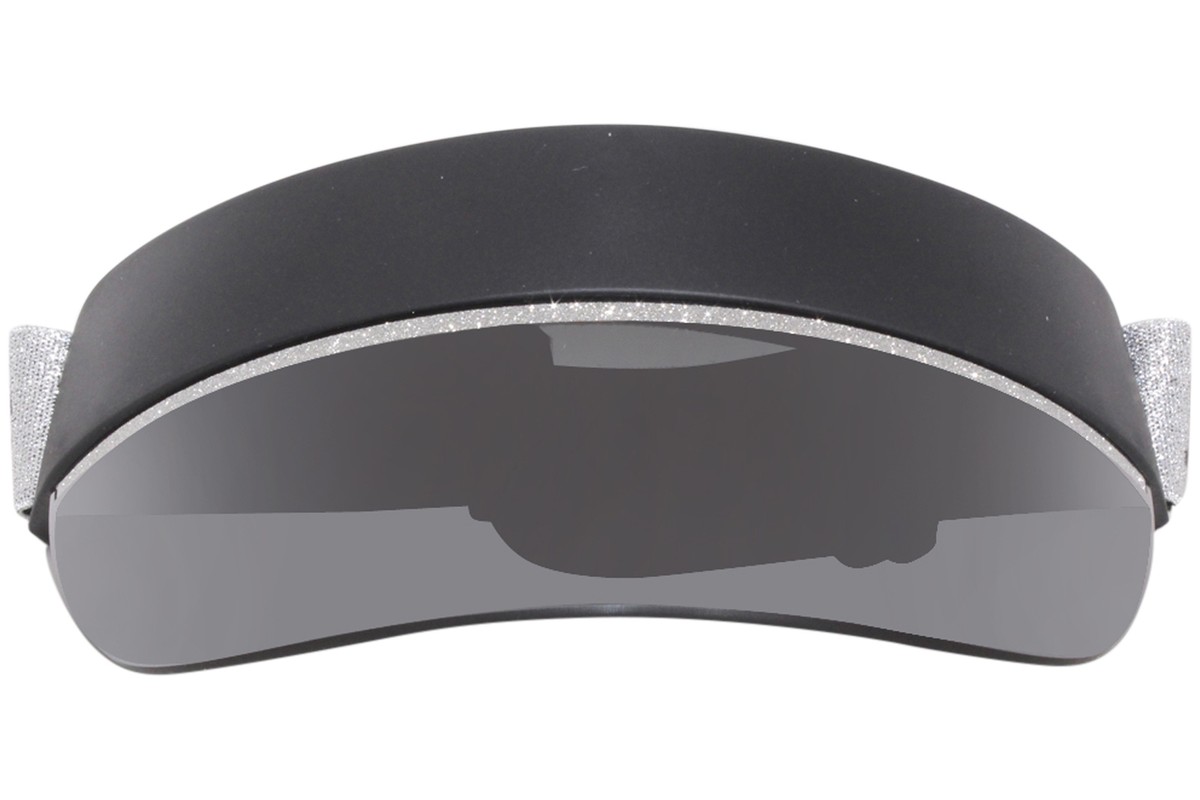 Jimmy Choo Calix BSC Visor Women's Black Silver/Grey
