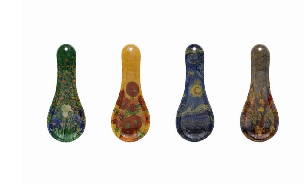 Van Gogh Art Themed Melamine Spoon Rest Tidy Holder Assorted Heat Resistant