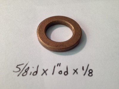 Oilite Thrust Washer 5/8 id x 1 od x 1/8 bushing brass spacer bearing bronze T23