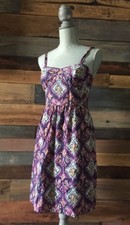 J. Crew womens Paisley Floral lined Dress Size 2 with Adjustable Straps lM66