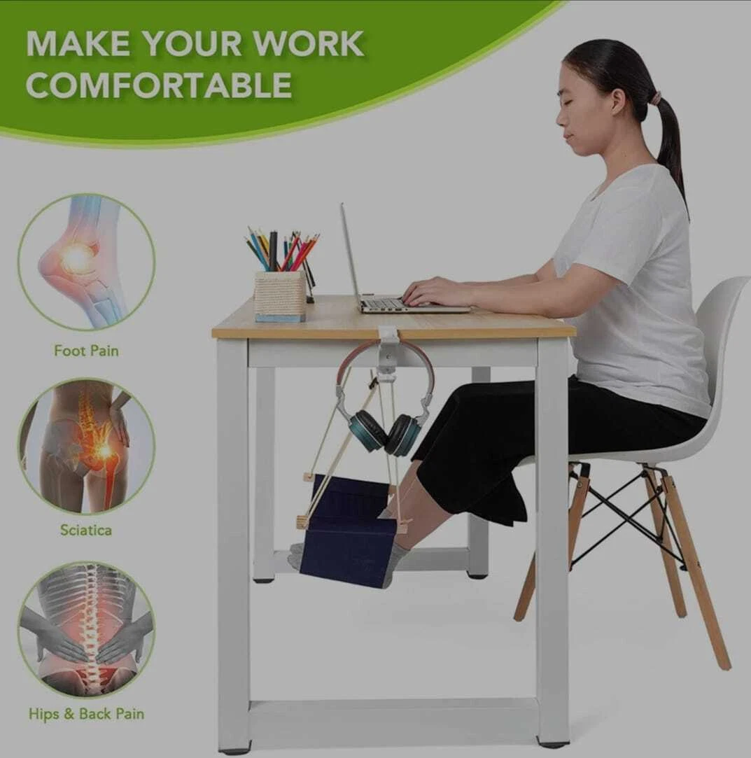 Portable Office Under Desk Feet Hammock Foot Chair Care Tool Foot