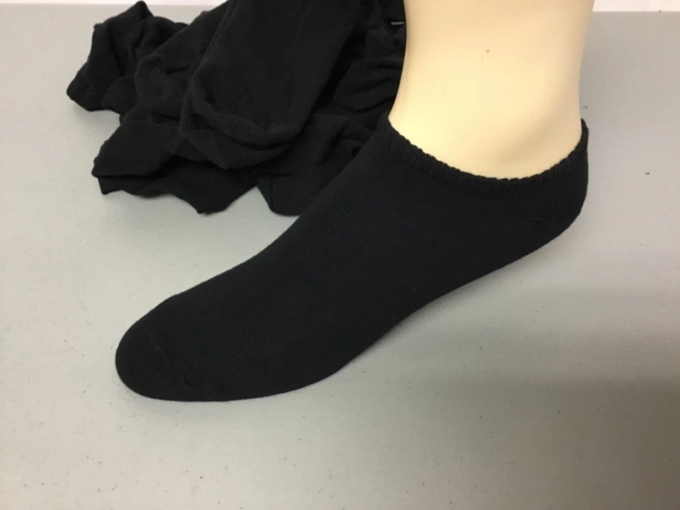 Nuevo Para Mujer Burlington Algodón No Show Calcetines Zapato 6-9 Negro 18 Pares #879L Foto 2 de 2