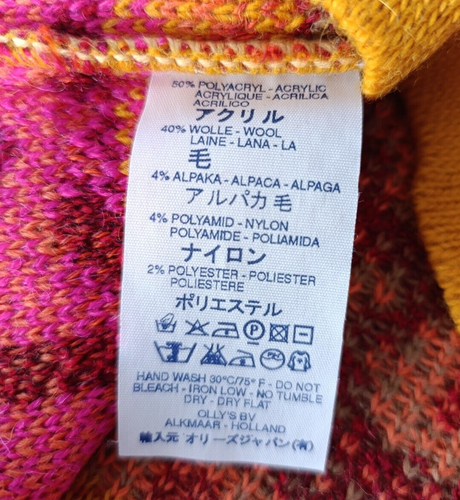 Oilily Kids Girls Multicolor Wool Alpaca Turtle Neck Sweater size 128 (8 Years) - Picture 5 of 7