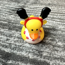 Rubber Duck Reindeer Decor Christmas Car Home Ornament Holiday Ducky White Belly