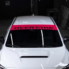 Overtake Windshield Banner (Cherry Red)  A10394RED