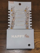 Easter Decorations Bunny w/ Carrot String Lights Battery Operated 25 Led