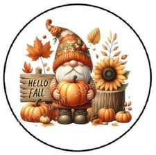 HAPPY FALL GNOME AUTUMN ENVELOPE SEALS LABELS STICKERS PARTY FAVORS