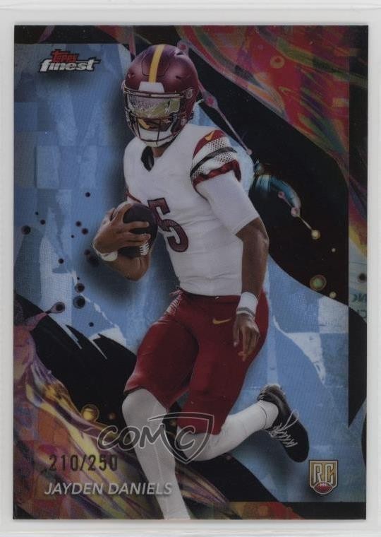2024 Topps Finest Uncommon Sky Blue Refractor 210/250 Jayden Daniels #167 1j1o