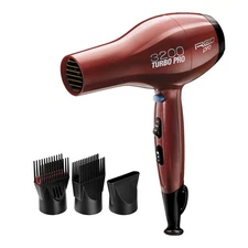 3200 Turbo Pro Detangler AC Hair Dryer, 3 Heat/2 Speed Settings, Cool Shot Bu...