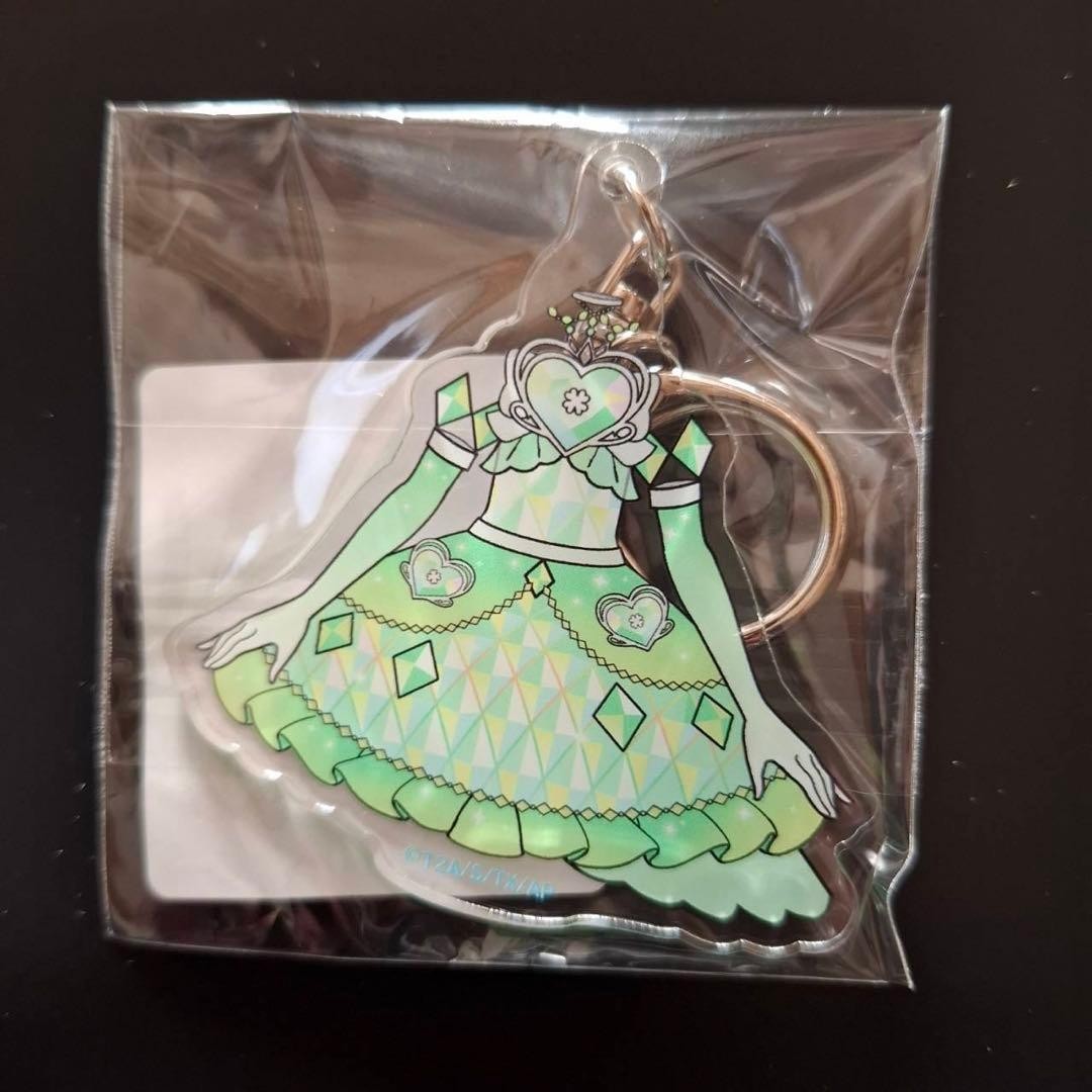 Japan Anime Himitsu no AiPri Airi Mitsuba key chain green DMM Scratch Kawaii Moe