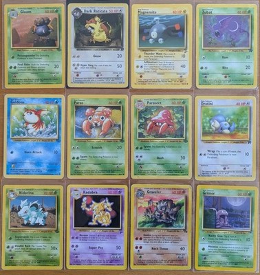 12 Vintage Pokemon Karten Sammlung / Lot Englisch