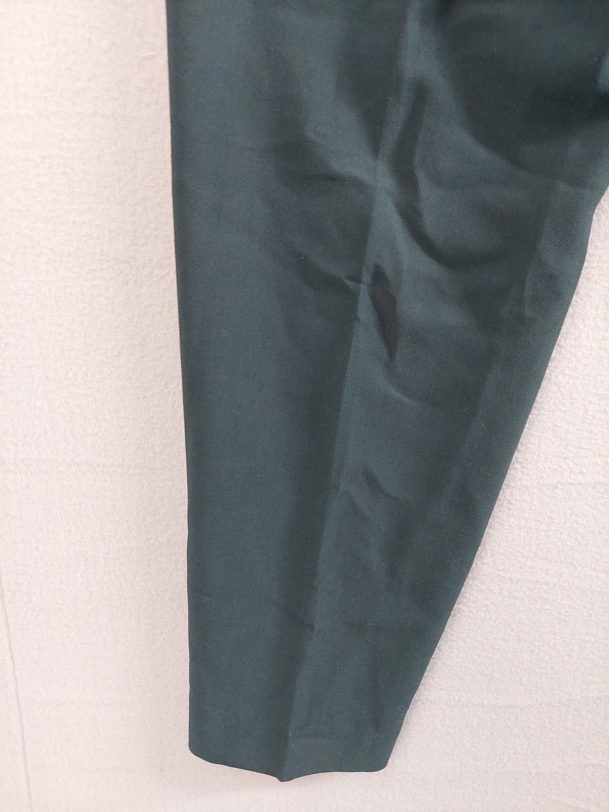 Mango Women Dress Pant 8 Green Button Fly Pleated Straight Leg Stretch Office thumbnail 15