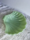 Vintage Fire King Jadeite Sea Shell Clam Bowl Bon Bon Candy Trinket Dish Ashtray