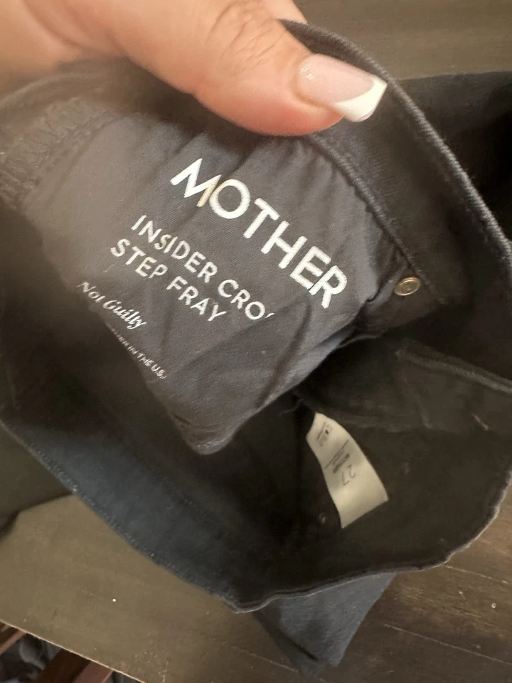 Mother The Insider Crop Two Step Fray Black Night Not Guilty Size 27 Casual - Image 3 of 4