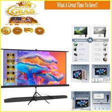 Outdoor Portable Projector Screen with Stand 80 Inch 16:9 Adjustable