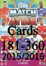 Cards 181-360 Match Attax 2015/2016 Topps 15/16 Multi Buy Discount
