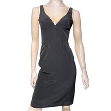 Trina Turk Vintage Women’s Size 2 Black Plunge Neckline Knee Length Dress