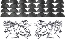 28 Pcs Heel Plates Shoe Heel Taps Rubber Tips Sole Heel Repair Pad Replacement w