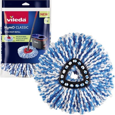 Vileda H2PrO Wischmopp-Ersatzkopf | Mikrofaser-Moppkopf | 1er Pack Wisch-Mopp