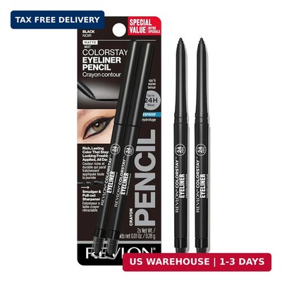 Revlon ColorStay Pencil Waterproof Eyeliner, Smudge-Proof, Eye Makeup with Built