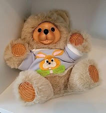 Vintage William Tung Easter Wooden Face Paws Bear 1993 Handcrafted READ
