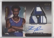 2023-24 Topps Three Rookie 3 46/49 Kobe Brown (Horizontal) #104 Patch Auto dq2