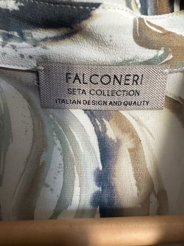 FALCONERI Dress Silk Knee Length Paisley Shirt Size MEDIUM - New Without Tags - Picture 7 of 8