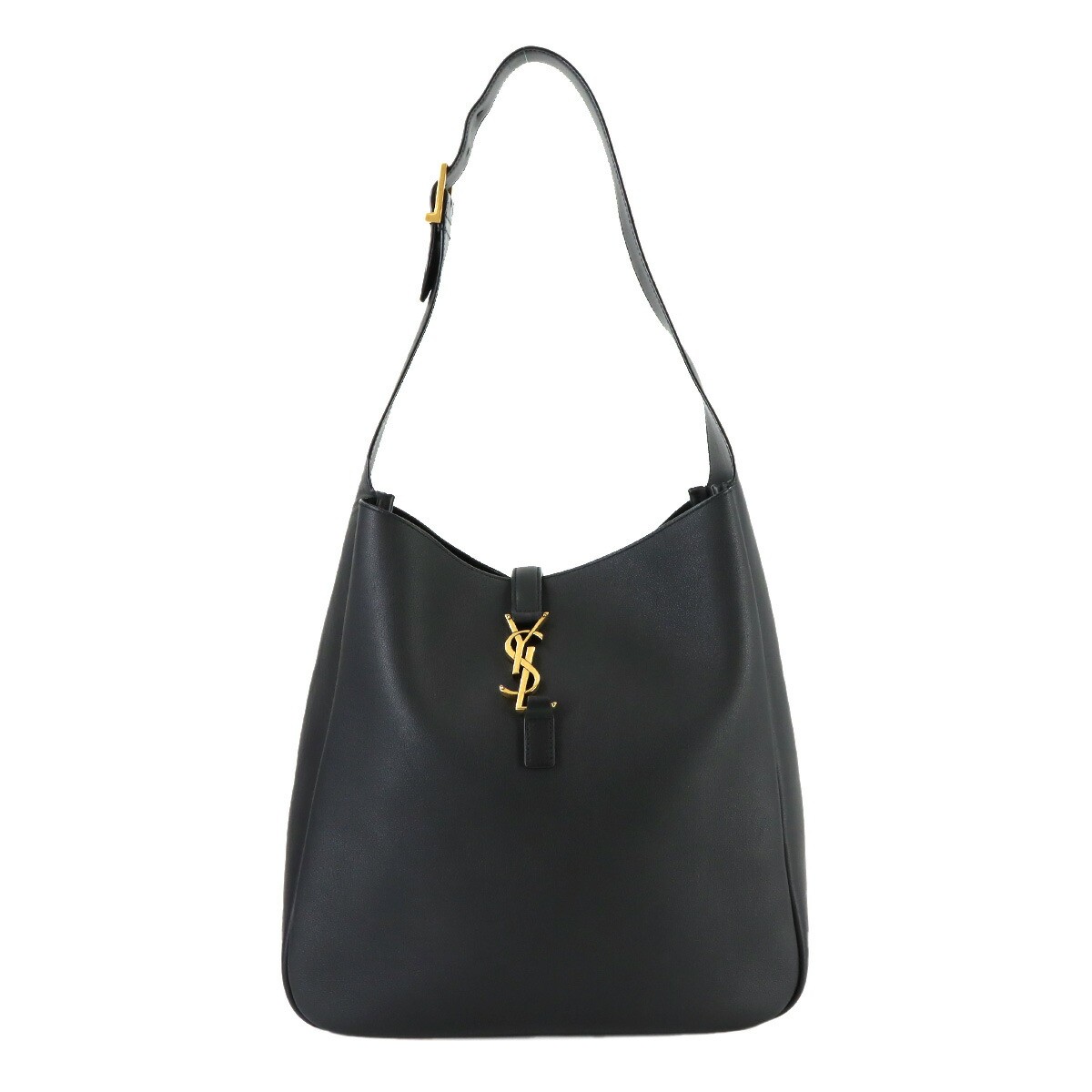 SAINT LAURENT LE5A7 Large Shoulder Bag Leather Black 753837 Purse 90320690