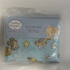 Vintage Precious Moments Baby Fitted Crib Sheet NOS New Sealed