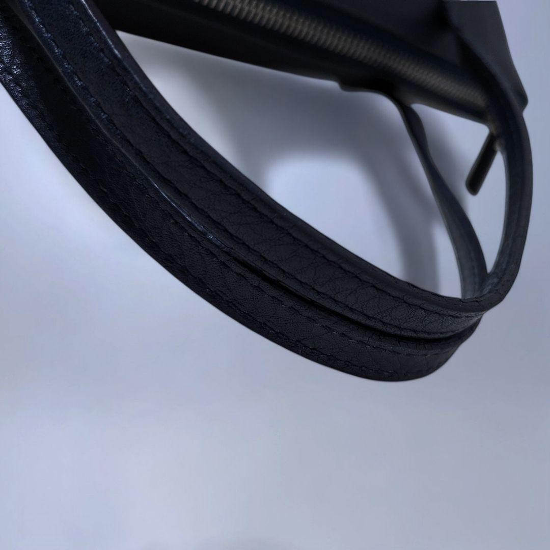 GUCCI 340618 213048 Soho Mini Handbag GG Leather Navy Blue Vintage From Japan thumbnail 13