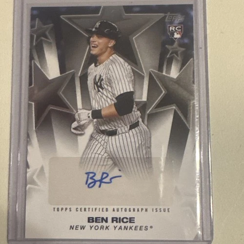 2025 Topps Baseball Stars Update Autograph - BEN RICE - Rookie Auto - Yankees