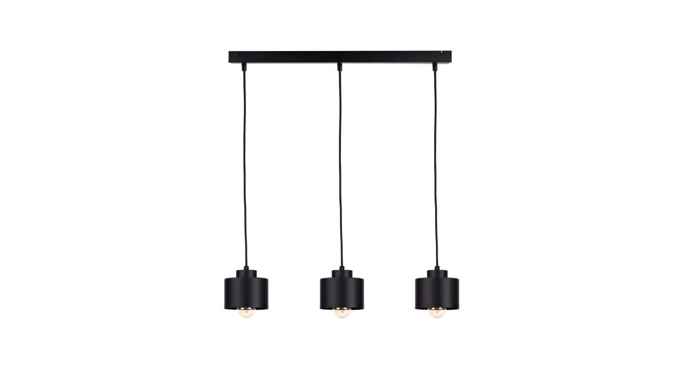 Modern Pendant Light 3xE27 Simply Black 2107