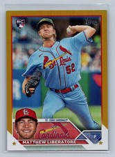 2023 Topps MATTHEW LIBERATORE Gold Foil St. Louis Cardinals MLB Baseball #52