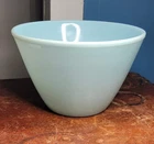 Fire King Oven Ware Delphite Blue Splash Proof Mixing Bowl  8 1/2" x 5 3/8"