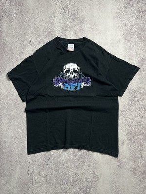 Vintage 2001 AFI Band T-Shirt Black Skull Graphic Screen Stars L