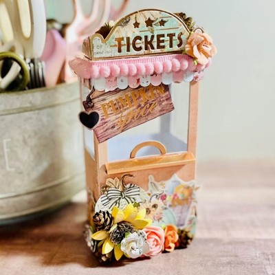 Scrap Diva Designs Die - 3D Ticket Booth Gift Box