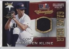 2013 Panini USA Baseball Champions Game Gear Jerseys Branden Kline #6 fm0