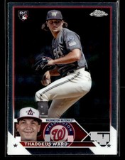 2023 Topps Chrome Update #USC126 Thaddeus Ward Rookie Card Washington Nationals