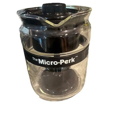 Vtg Micro-Perk Microwave Coffee Percolator Pot 2-4 Cups Small Black Gemco Travel