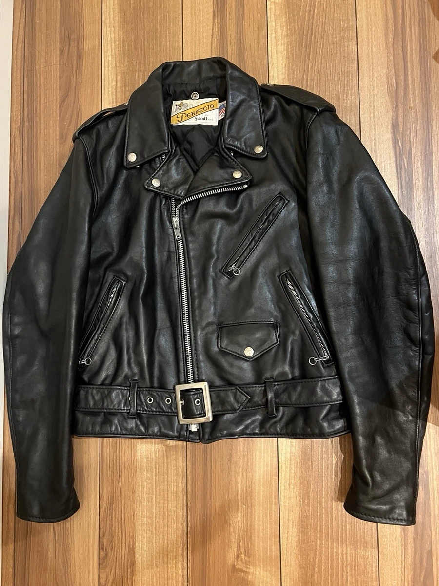 80's Schott Perfecto118 ライダースジャケット 42 80's Schott Perfecto 118 Double Leather Riders Jacket Size 32 One