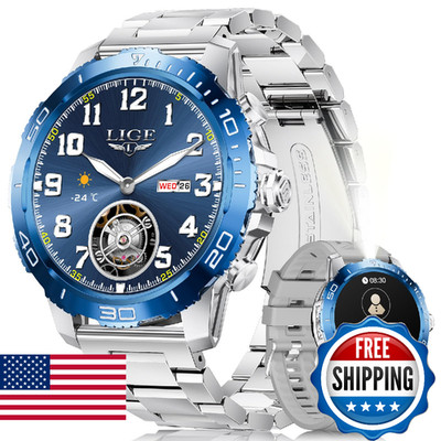 LIGE Smart Watches for Men, Make/Answer Call, 600mAH Battery, 200+ Sports Modes,