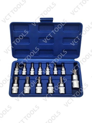 13pc Torx Bit Socket and E-Socket Set, High Quality CR-V and S2 Sockets