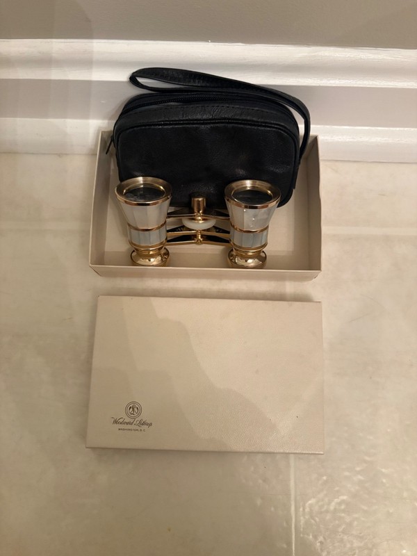 Woodward & Lothrop DC Vintage Opera Glasses with Original Case