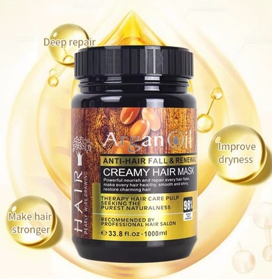 Argan oil Creamy hair mask Anti - Hair Fall & Hair Repair, Smooth And Shiny Hair